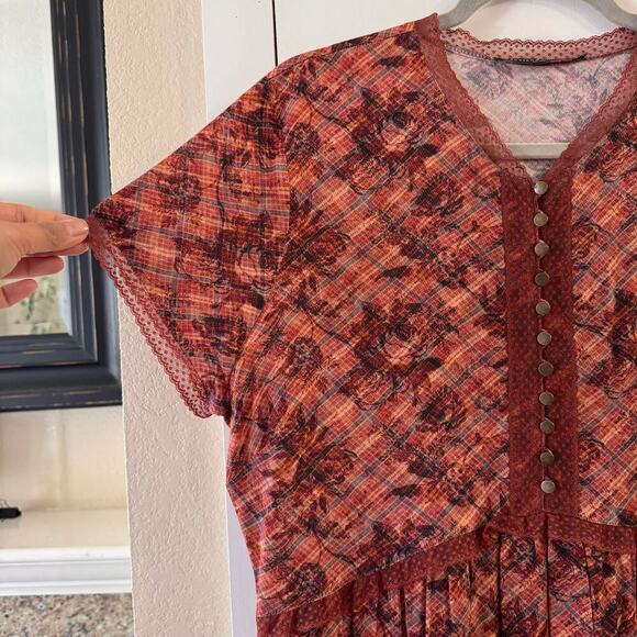 Peruvian Connection Aberdeen Mini Dress Lightweight Size 12 - Picture 6 of 10